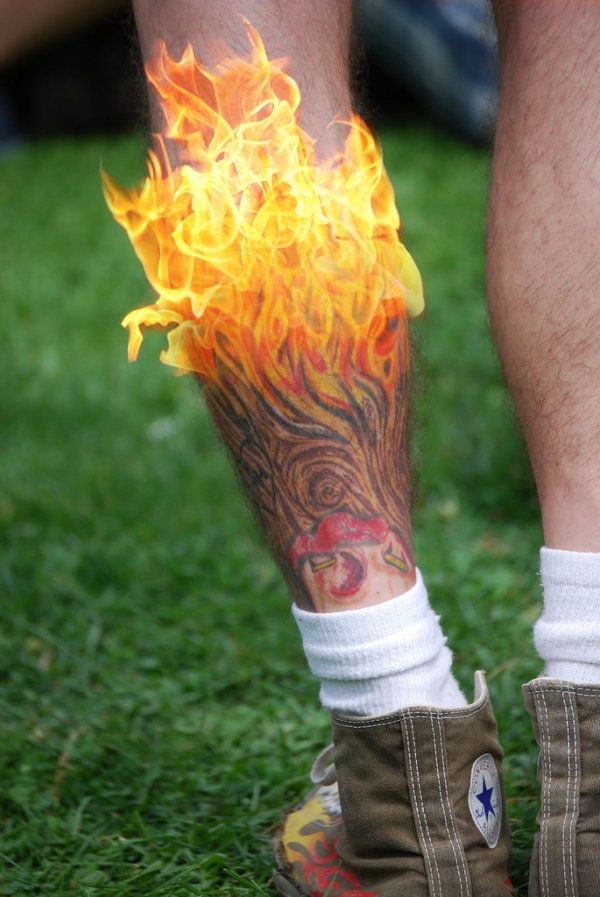 Creation of my leg is on fire, literally: Step 5